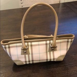 pink plaid burberry purse